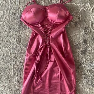 Pink Satin Dress